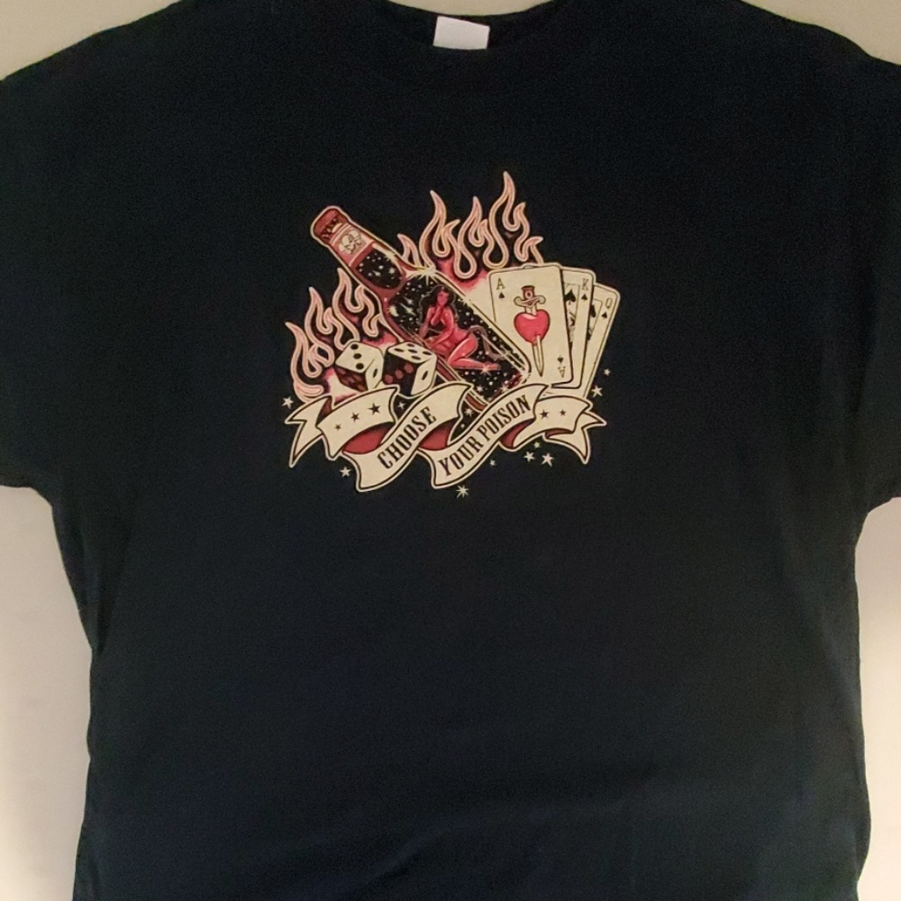 Mens Choose Your Poison t shirt X Large new!